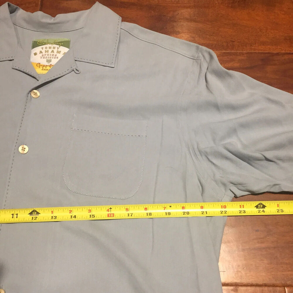 Tommy Bahama Camp Shirt Mens M Grapefruit League 2013 Silk Embroidered MLB Hawai - Picture 5 of 6